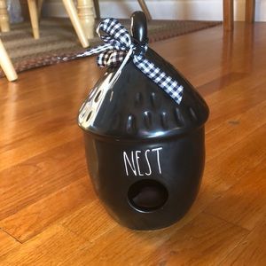 Rae Dunn black NEST acorn birdhouse
